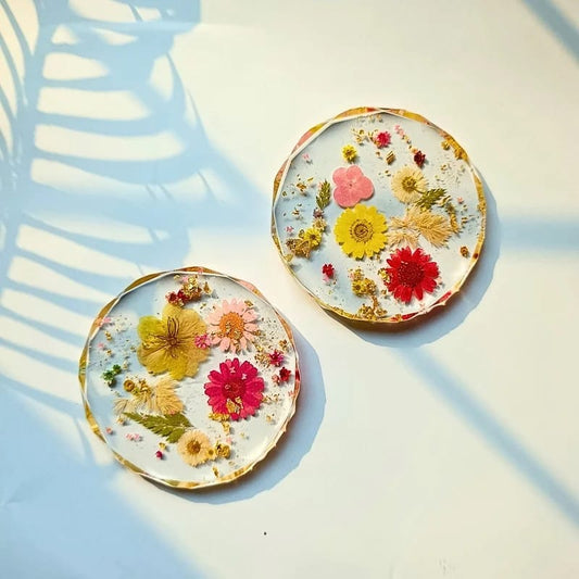 Bloom Garden Resin Coasters (Set of 2)
