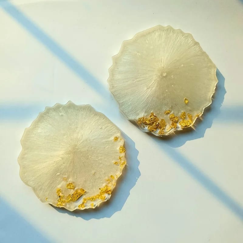 Golden Halo Resin Coasters (Set of 2)