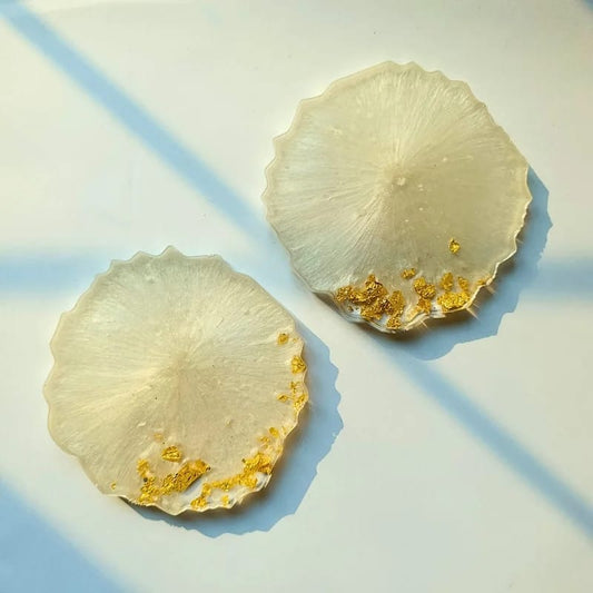 Golden Halo Resin Coasters (Set of 2)
