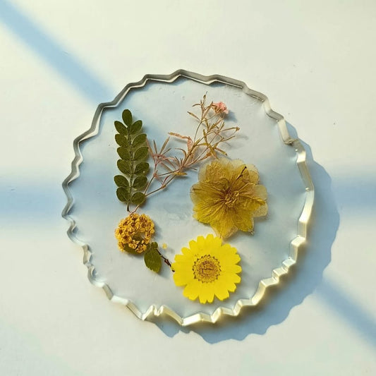 Sunflower Charm Resin Coaster
