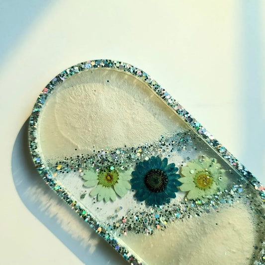 Ocean Bloom Resin Jewelry & Décor Tray