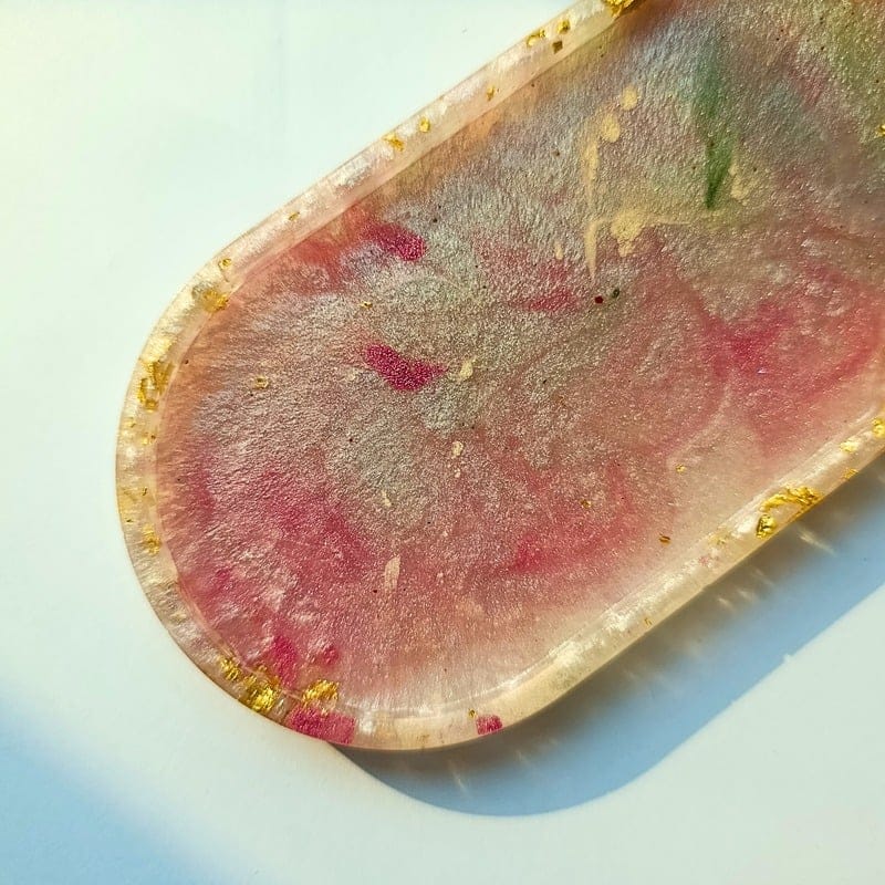 Rosé Glow Resin Jewelry & Décor Tray
