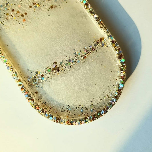Celestial Glow Resin Jewelry & Décor Tray