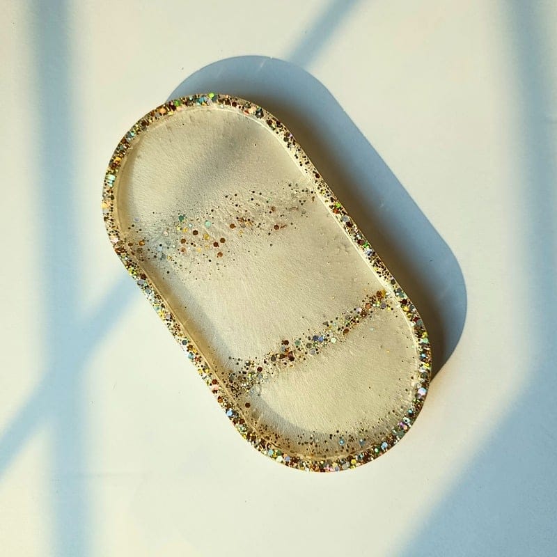 Celestial Glow Resin Jewelry & Décor Tray
