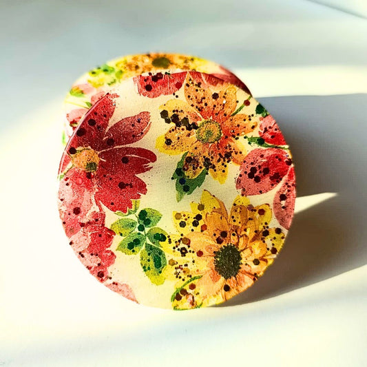 Meadow Charm Coaster Set – Bloom & Glow Edition (6 pcs)