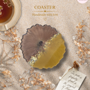 Golden Earth Resin Coaster