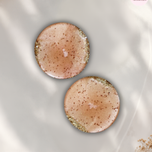 Rose Gold Sparkle Resin Coaster Set