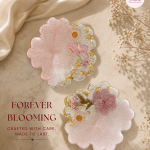 Pearl Petal Floral Trinket Dish Set