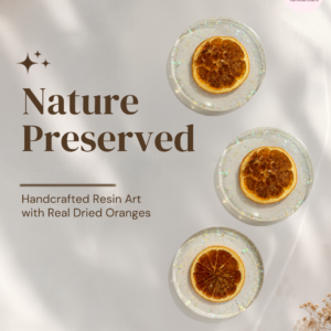 Citrus Glow Resin Coaster Set